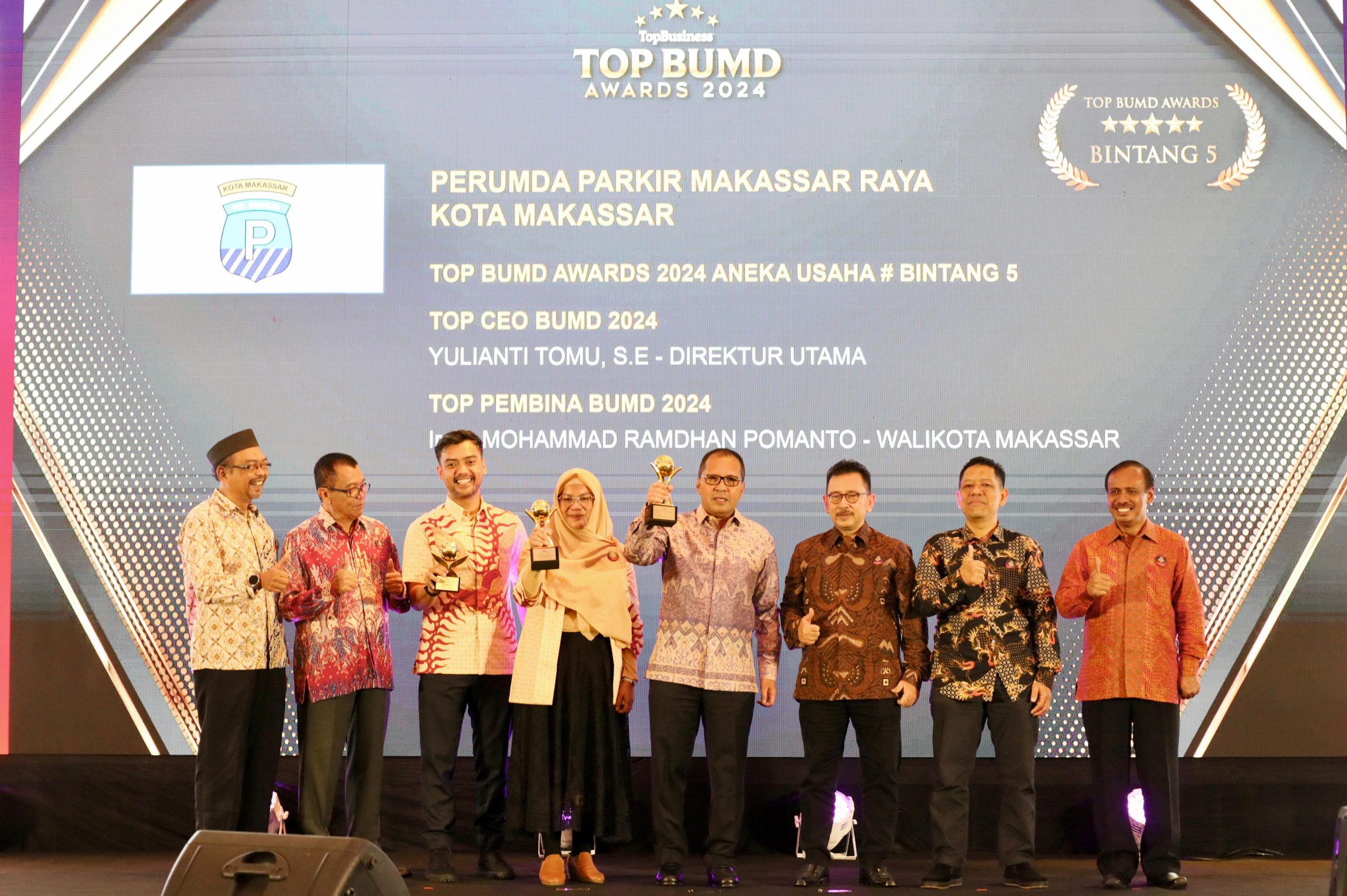 Pemkot Makassar Boyong Lima Penghargaan Sekaligus Top BUMD 2024